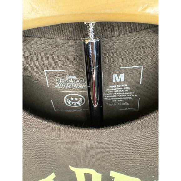 NEW Sz. M - Civil LA Men's Deadpool/Wolverine Tee (Brown) - Picture 2 of 5